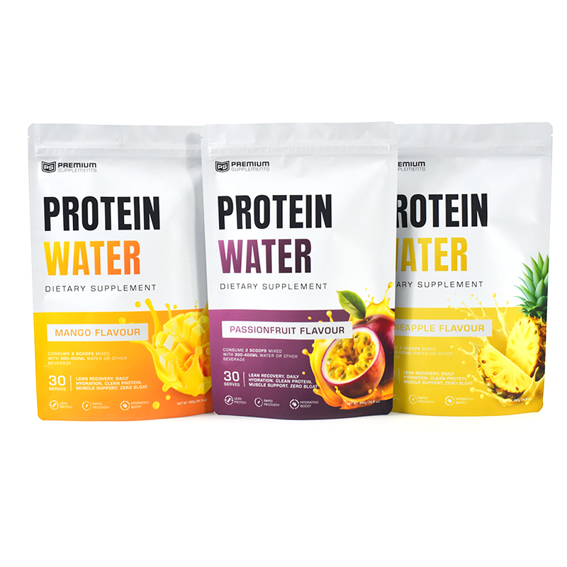 Free Design Customized Branded Stand up Pouch with Velcro Zipper for Dietary Supplement