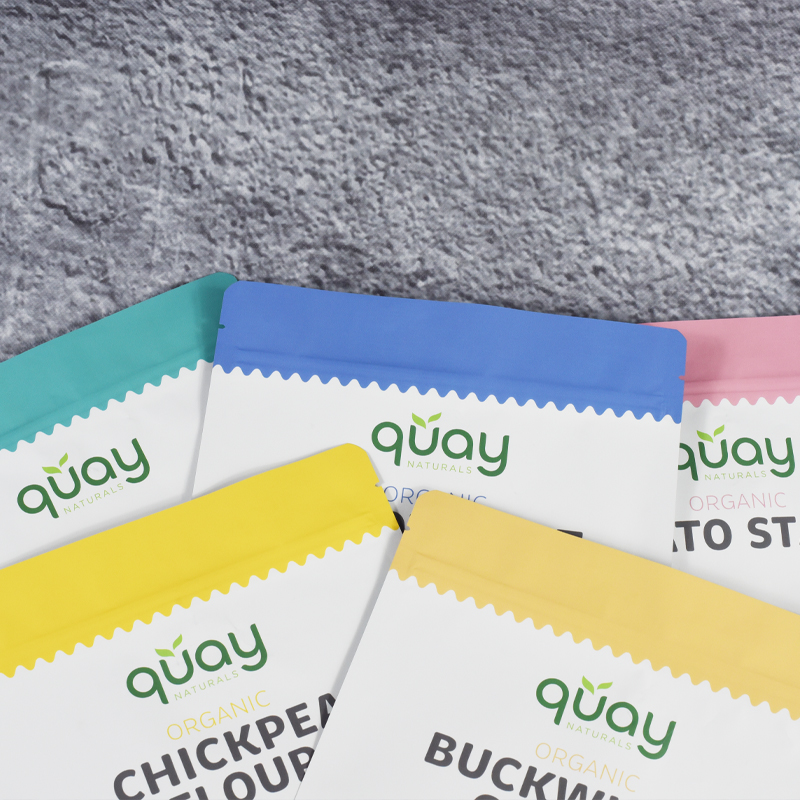 Customized High Quality Soft Touch Material Stand up Pouch Plow Bottom for Flour - image 6