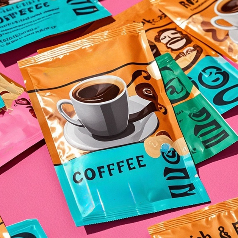 Customized Colorful Printing Flat Pouch with Tear Notch for Coffee Powder - image 3