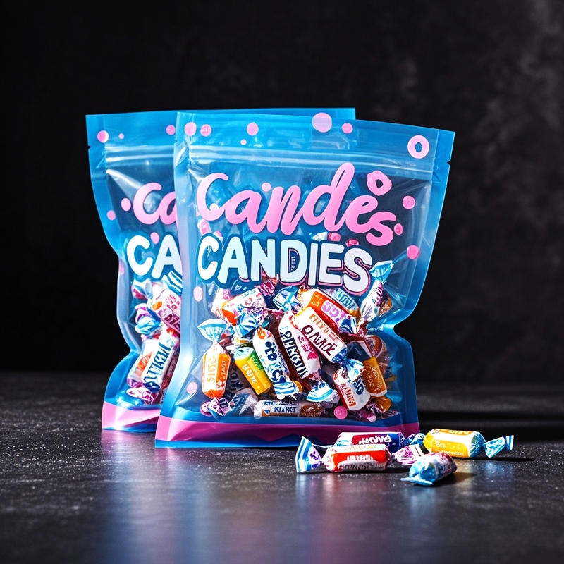 Wholesale Custom Printed Transparent Flat Pouch with Ziplock for Sweet Candy - image 5