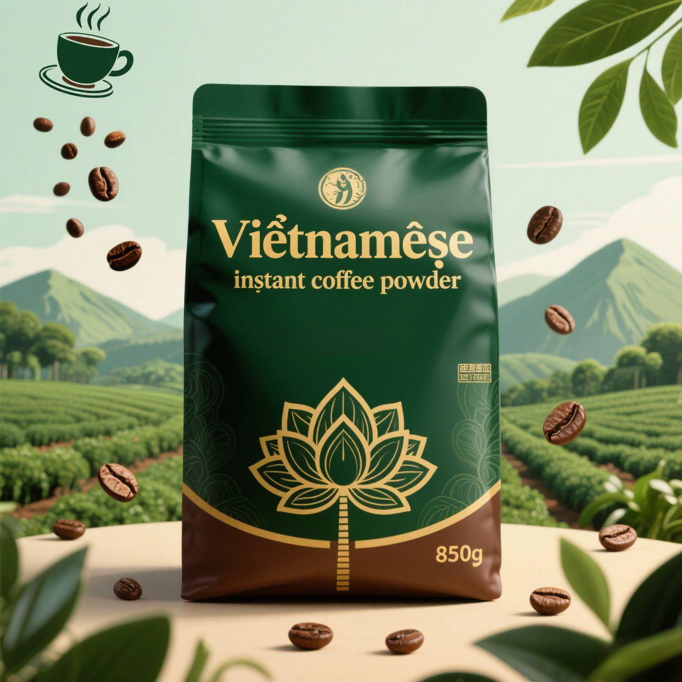 Customized Coffee Packaging Bag Zip Packing Pouch Square Bottom Bag with Easy Tear Zipper - image 6