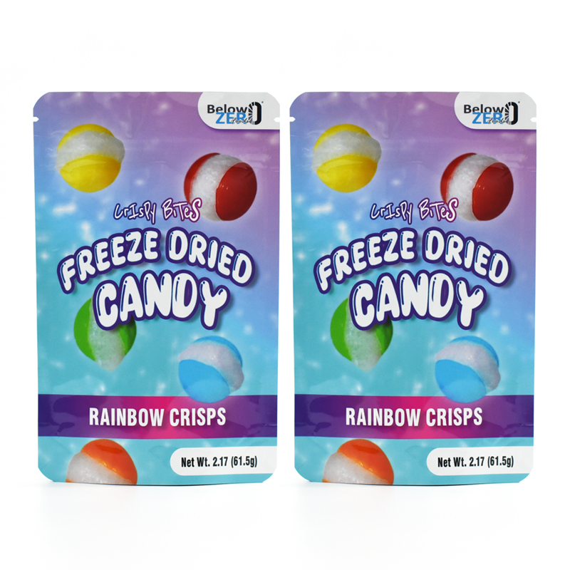 Customized Glossy Finish Small Size Stand up Pouch for Freeze Dried Candy  - image 2