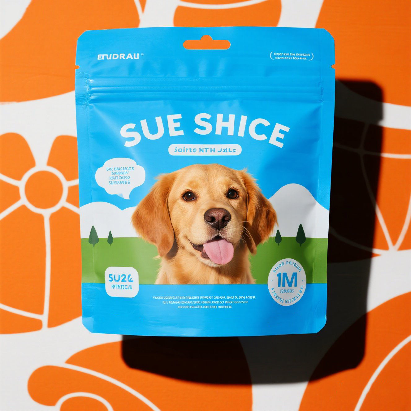 Customized Matte Finish Stand up Pouch Doypack Bag with Window for Pet Treat Pet Food - image 2