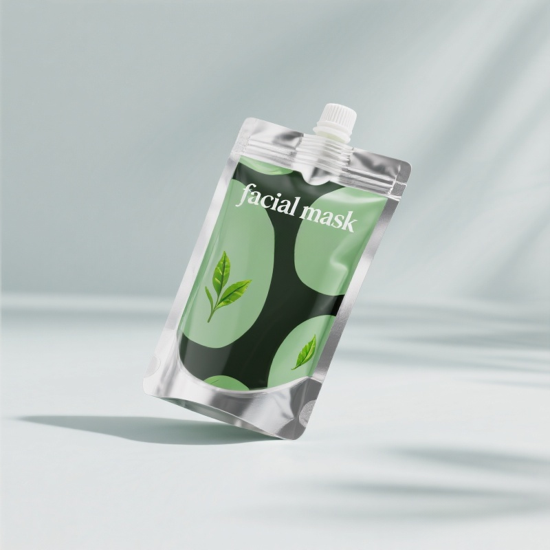 Customized Metallic Durable High Barrier Spout Pouch with Nozzle for Facial Mask - image 5