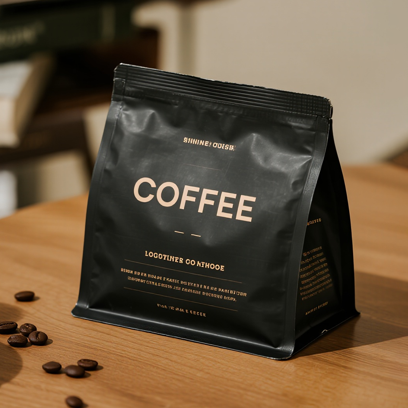 Customized Flat Bottom Pouch with Easy-to-use Resealable Closure for Coffee Beans - image 5