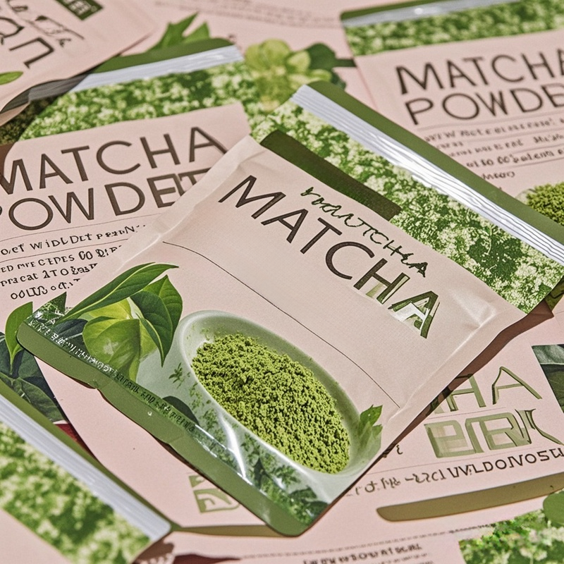 Customized Clear Printing Flat Pouch with Ziplock for Matcha Powder Mylar Bag - image 6
