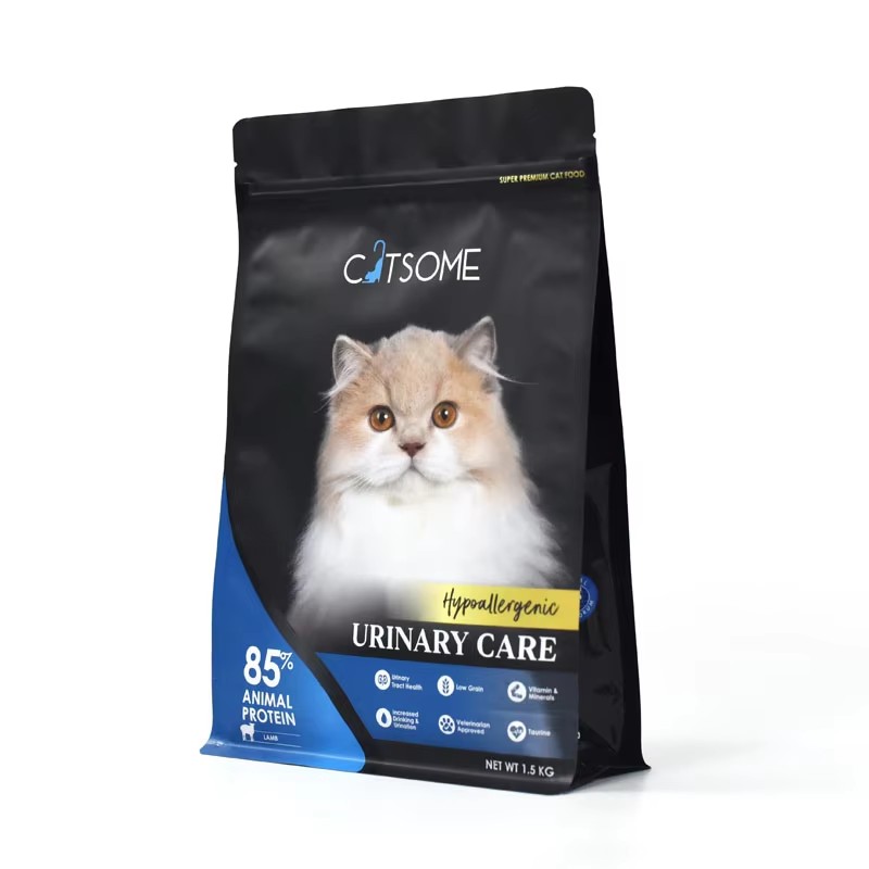 Customized Side Gusset Printing Flat Bottom Pouch for 1.5KG Pet Food - image 5